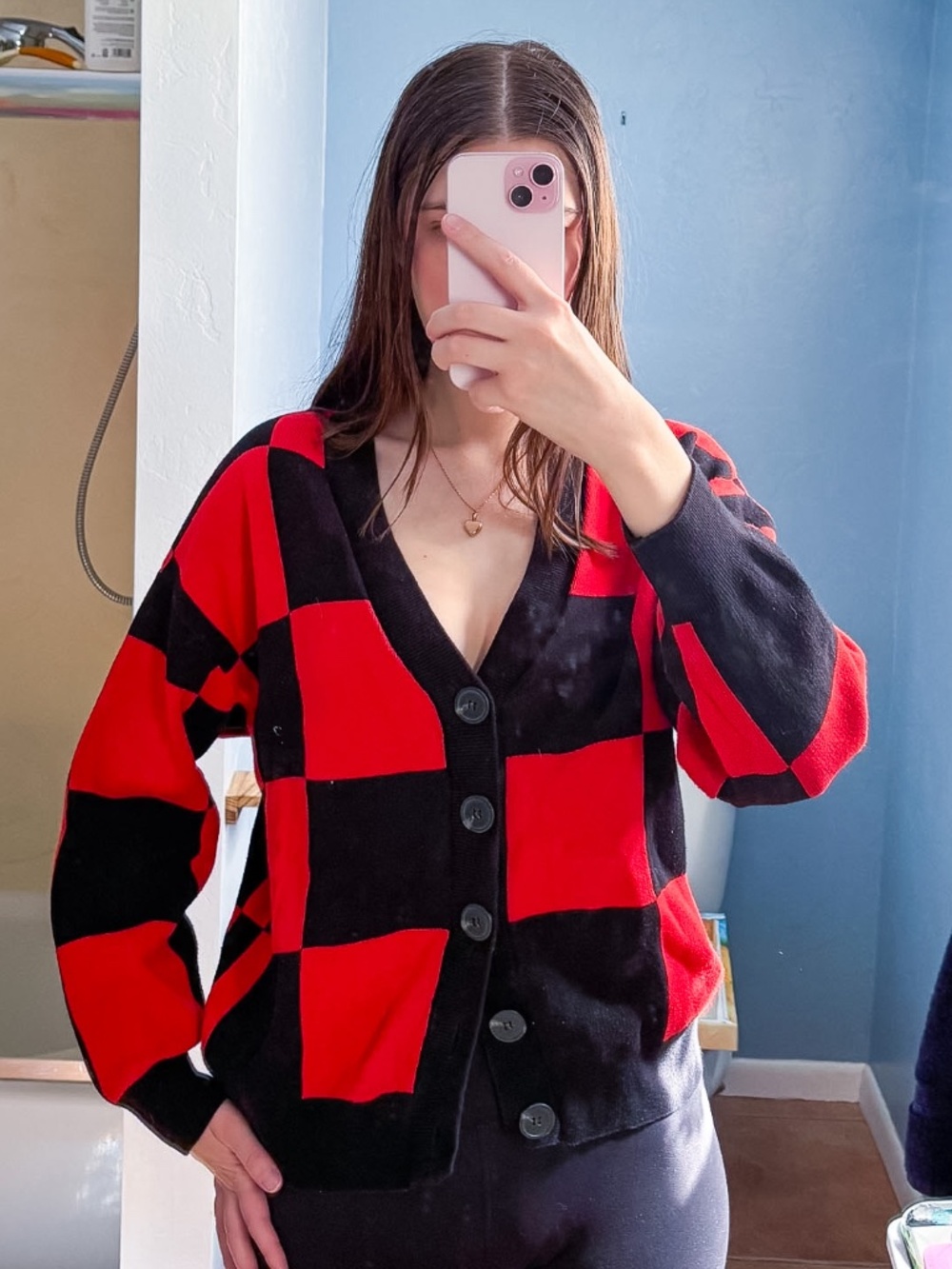 Black and Red Cardigan